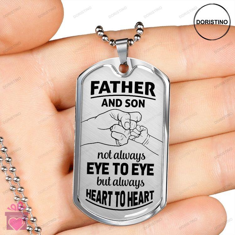 Dad Dog Tag Fathers Day Dog Tag Necklace Gift For Father From Son Gift To Son From Father Doristino Limited Edition Necklace