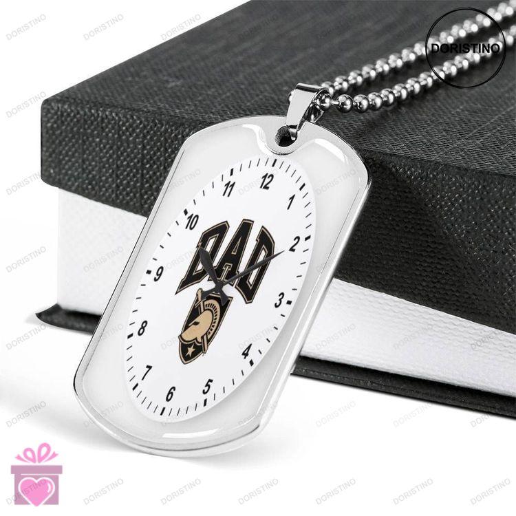 Dad Dog Tag Fathers Day Gift Clock Remember Time Dad Dog Tag Military Chain Necklace For Dad Dog Tag Doristino Limited Edition Necklace