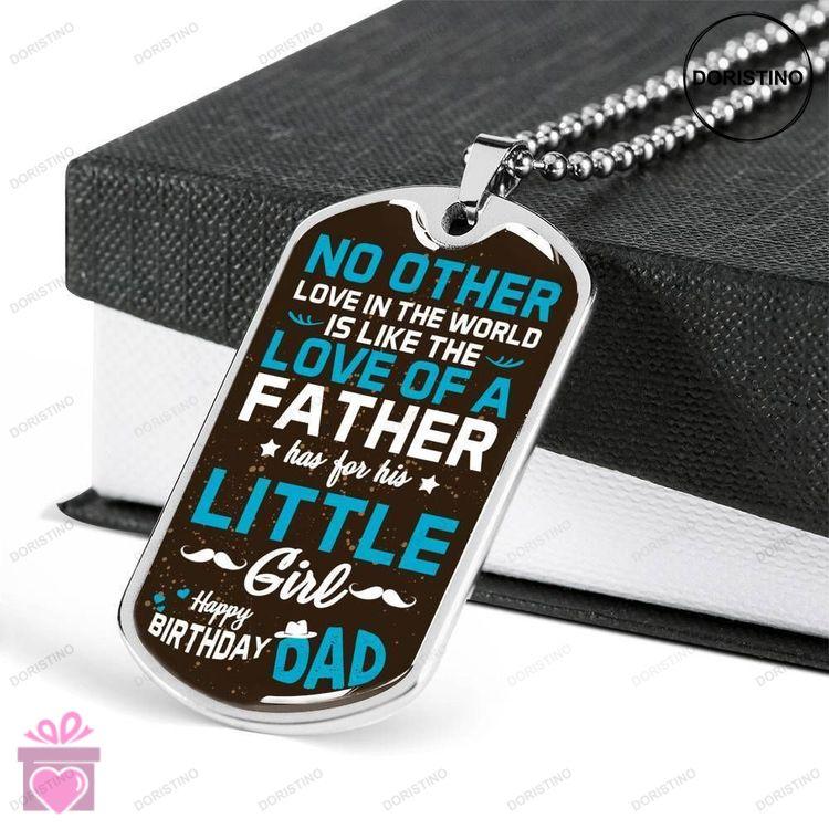 Dad Dog Tag Fathers Day Gift Happy Birthday Dad Dog Tag Military Chain Necklace For Dad Dog Tag-1 Doristino Limited Edition Necklace