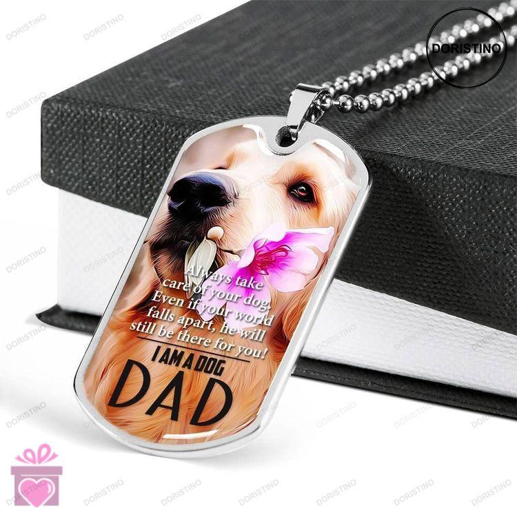 Dad Dog Tag Fathers Day Gift Im A Dog Dad Dog Tag Military Chain Necklace Gift For Dad Dog Tag Doristino Trending Necklace