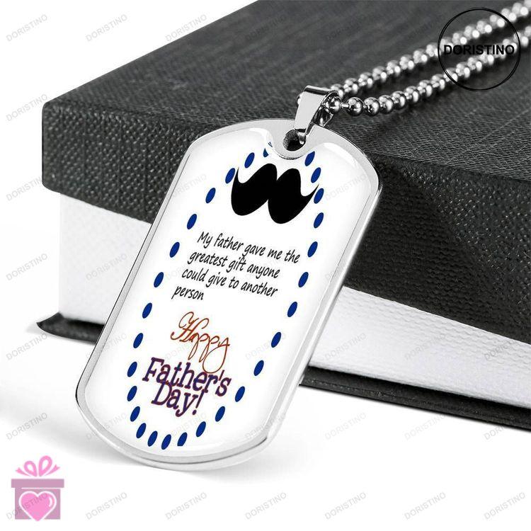 Dad Dog Tag Fathers Day Gift It Is Impossible To Forget Fathers Contribution Dog Tag Military Chain Doristino Awesome Necklace