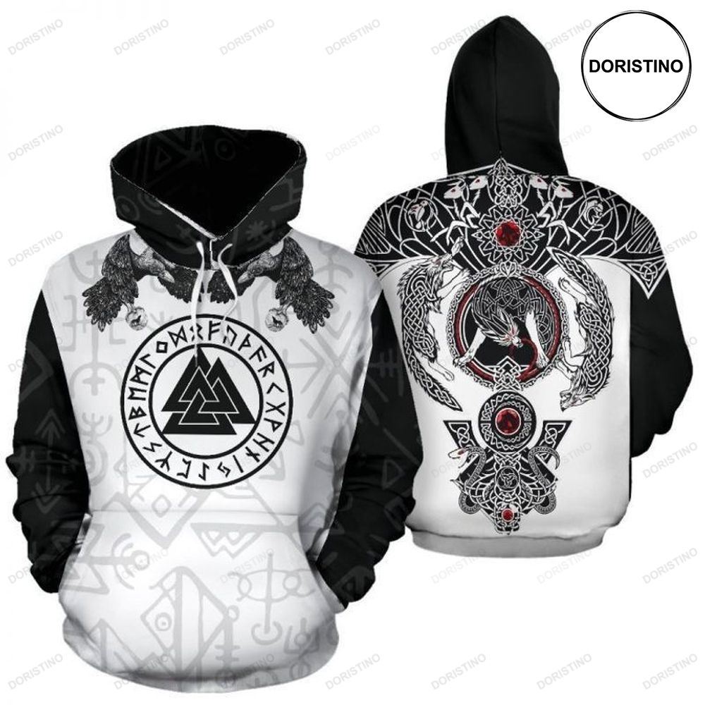 For The Vikings Lovers Wolf Icon Limited Edition 3d Hoodie