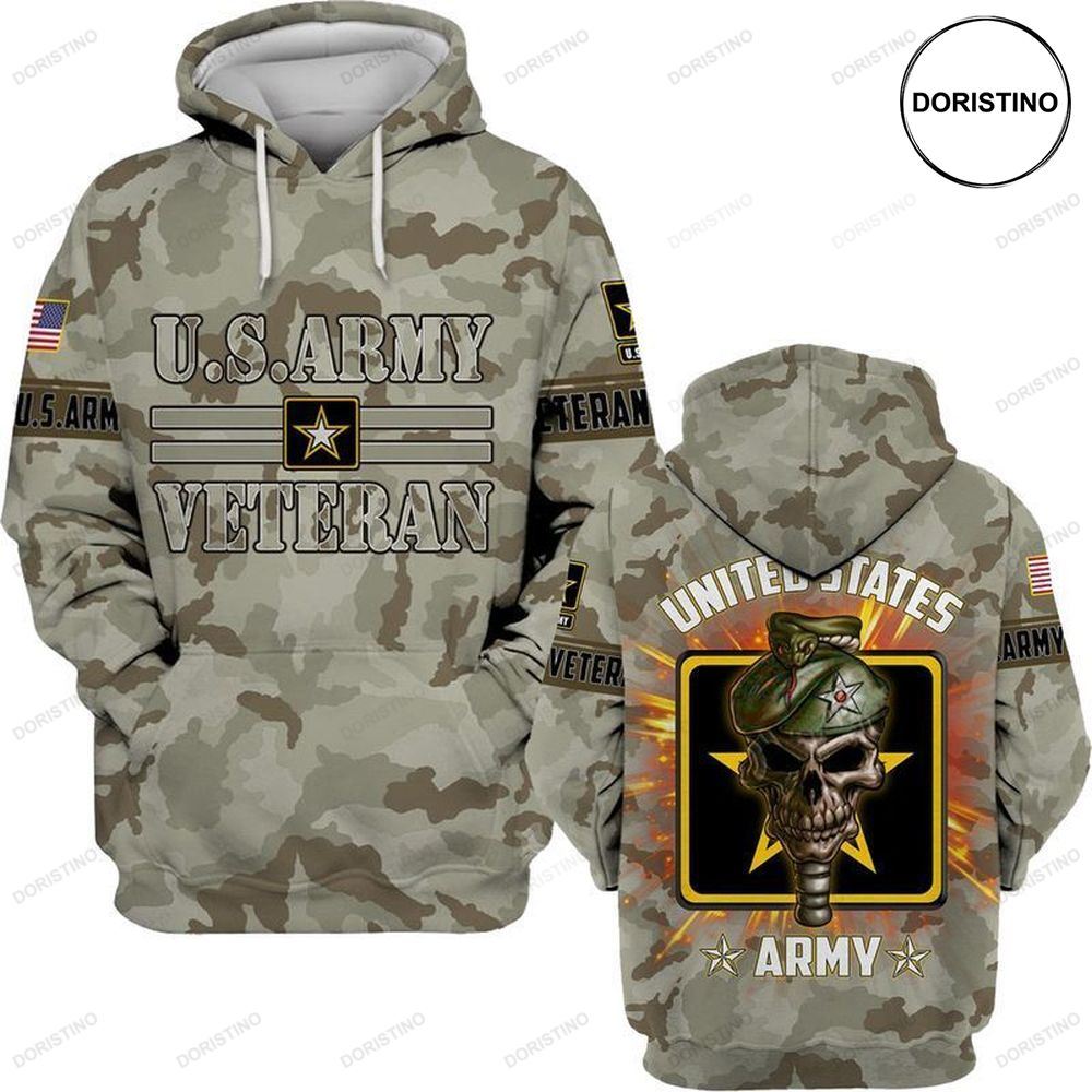 For Us Army Veteran Lovers Awesome 3D Hoodie