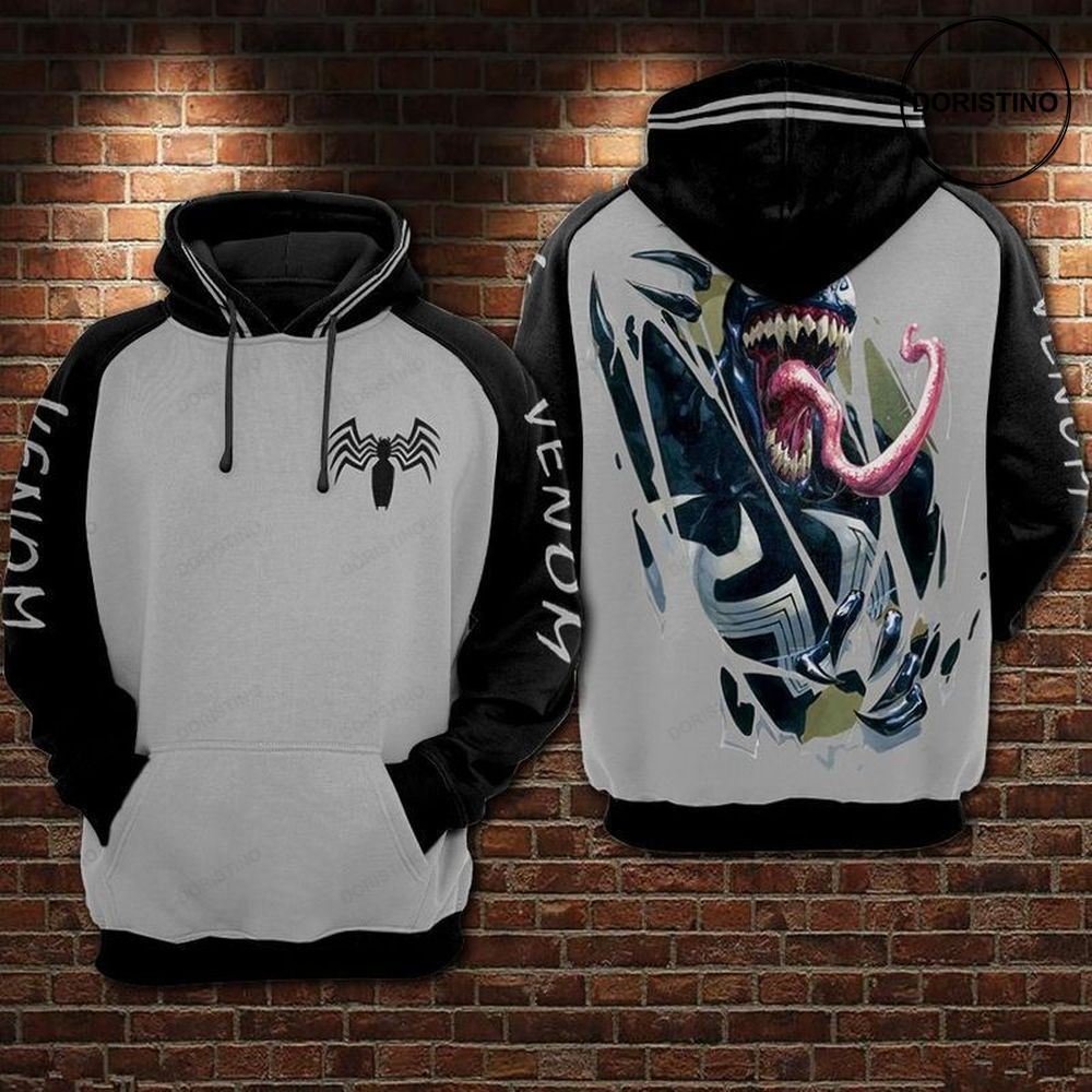 For Venom Lovers A Barbaric Face All Over Print Hoodie