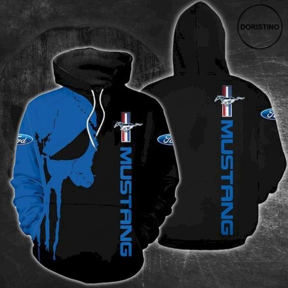 Ford Mustang Punisher Awesome 3D Hoodie