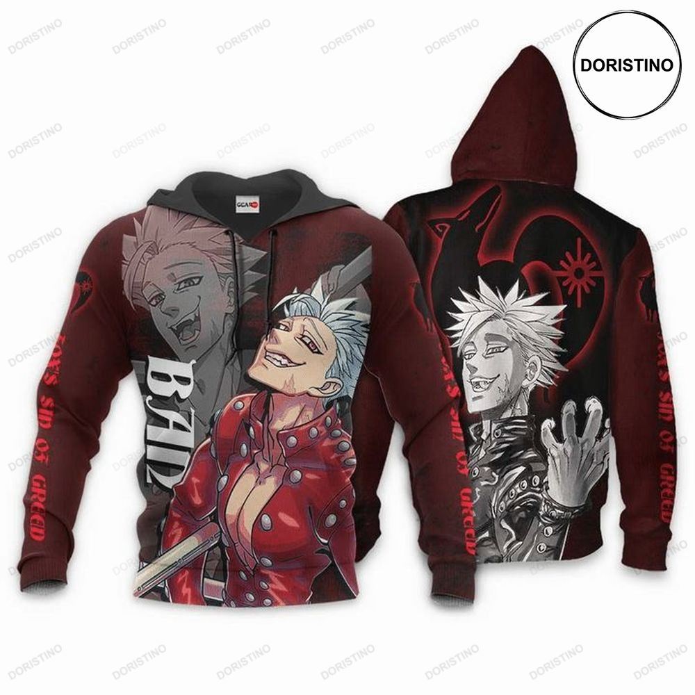 Foxs Sin Of Greed Ban Seven Deadly Sins Anime Manga Limited Edition 3d Hoodie