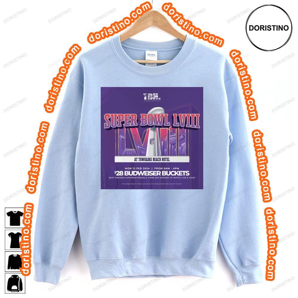 Super Bowl Lviii At Tbh Towradgi Beach Hotel 2024 Sweatshirt Long Sleeve Hoodie