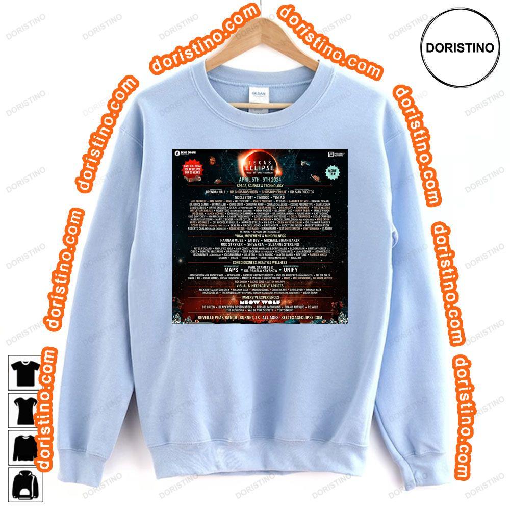 Texas Eclipse 2024 Space Sience Tachnology Tshirt Sweatshirt Hoodie