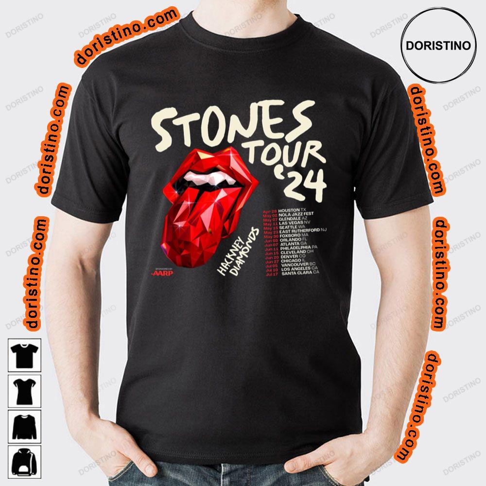 The Rolling Stones Hackney Diamonds Tour 2024 Hoodie Tshirt Sweatshirt