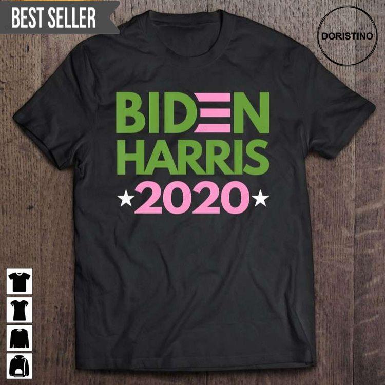 Biden Harris 2020 Pink Green Democrat Liberal Short Sleeve Doristino Trending Style