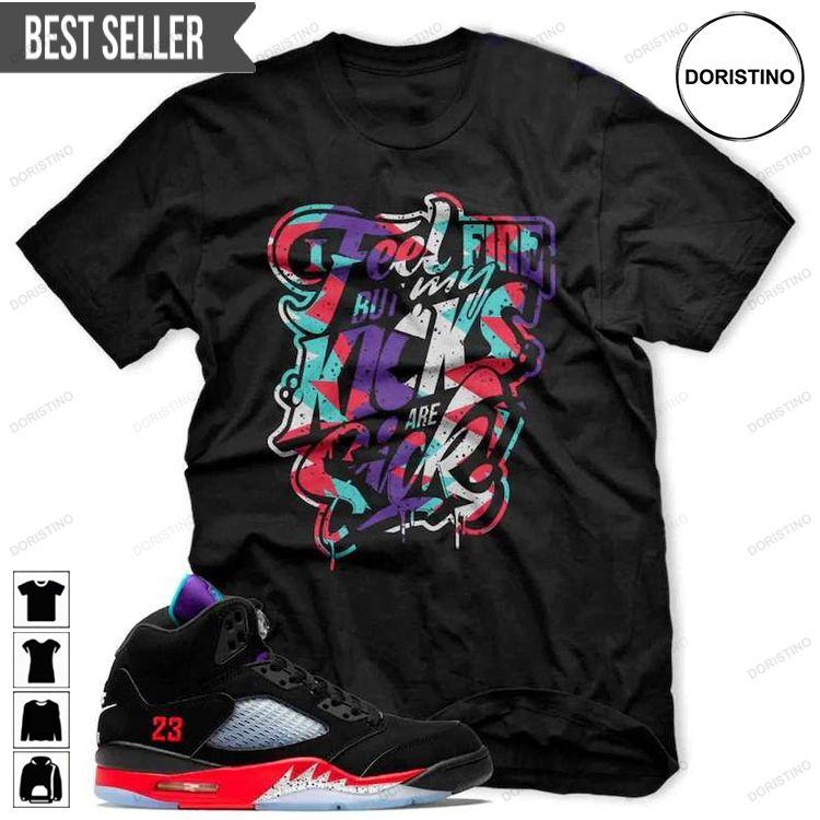 Big Sick Kicks For Jordan 5 Top 3 Fire Red Grape Teal V Doristino Limited Edition T-shirts