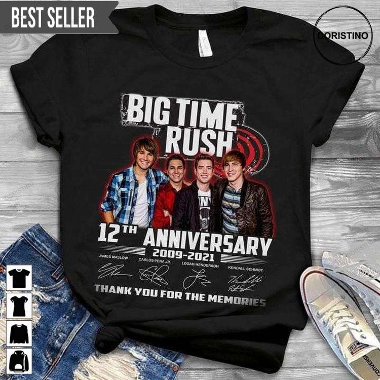Big Time Rush 12th Anniversary Signature Doristino Limited Edition T-shirts