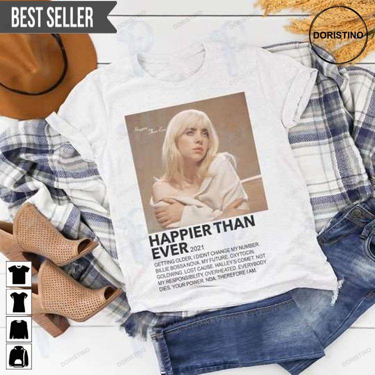 Billie Eilish Happier Than Ever Graphic Doristino Awesome Shirts