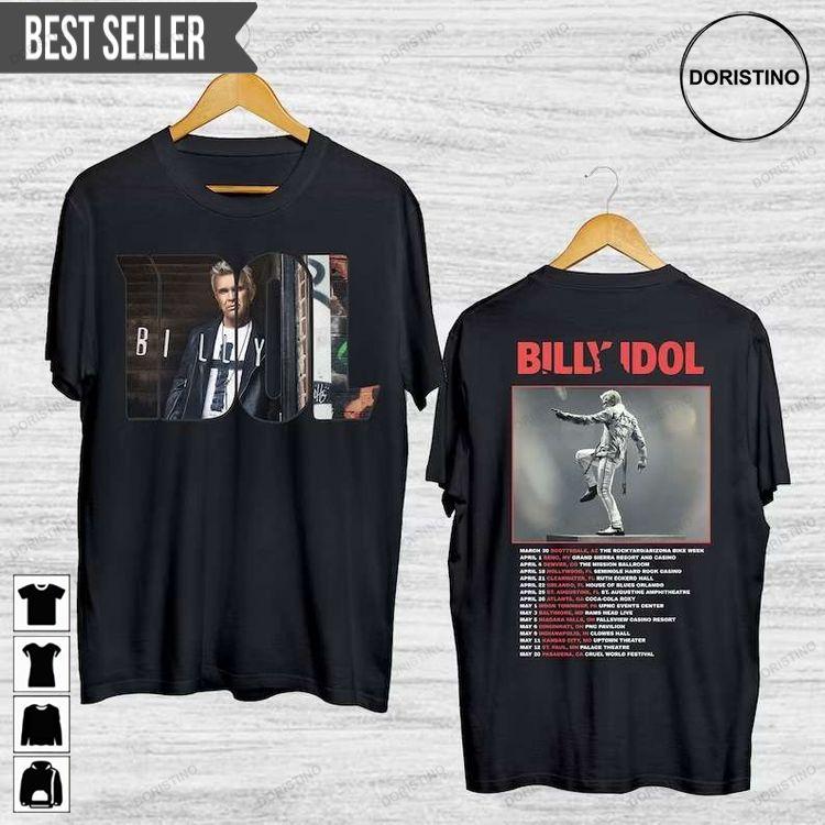 Billy Idol Live Tour 2023 Short-sleeve Doristino Awesome Shirts