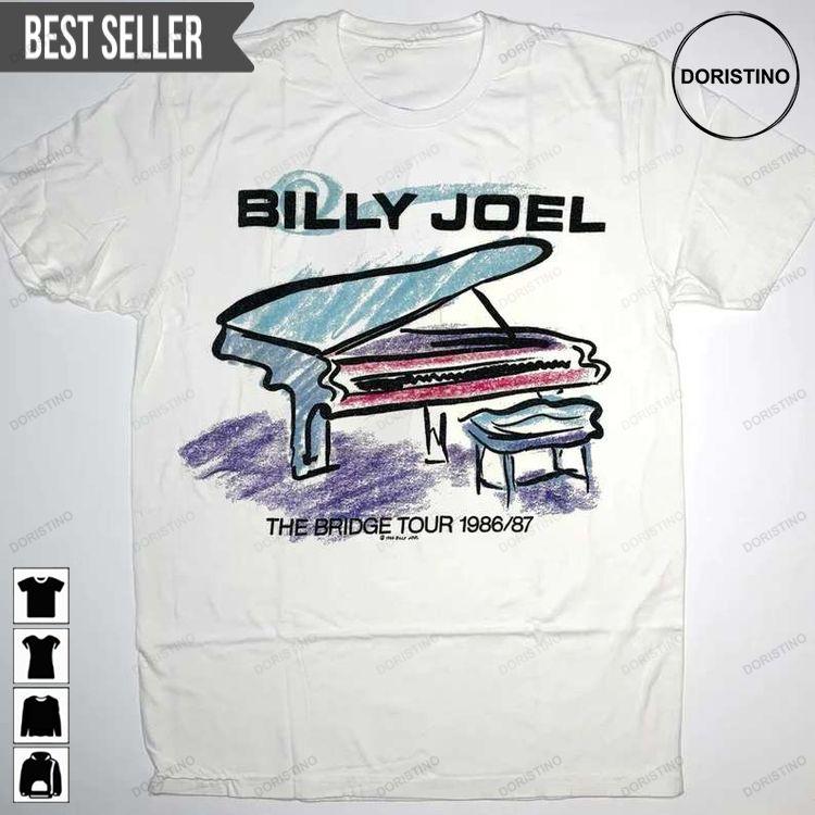 Billy Joel The Bridge Tour 1986-87 Short-sleeve Doristino Awesome Shirts