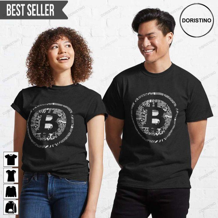 Bitcoin Black X White Unisex Doristino Awesome Shirts
