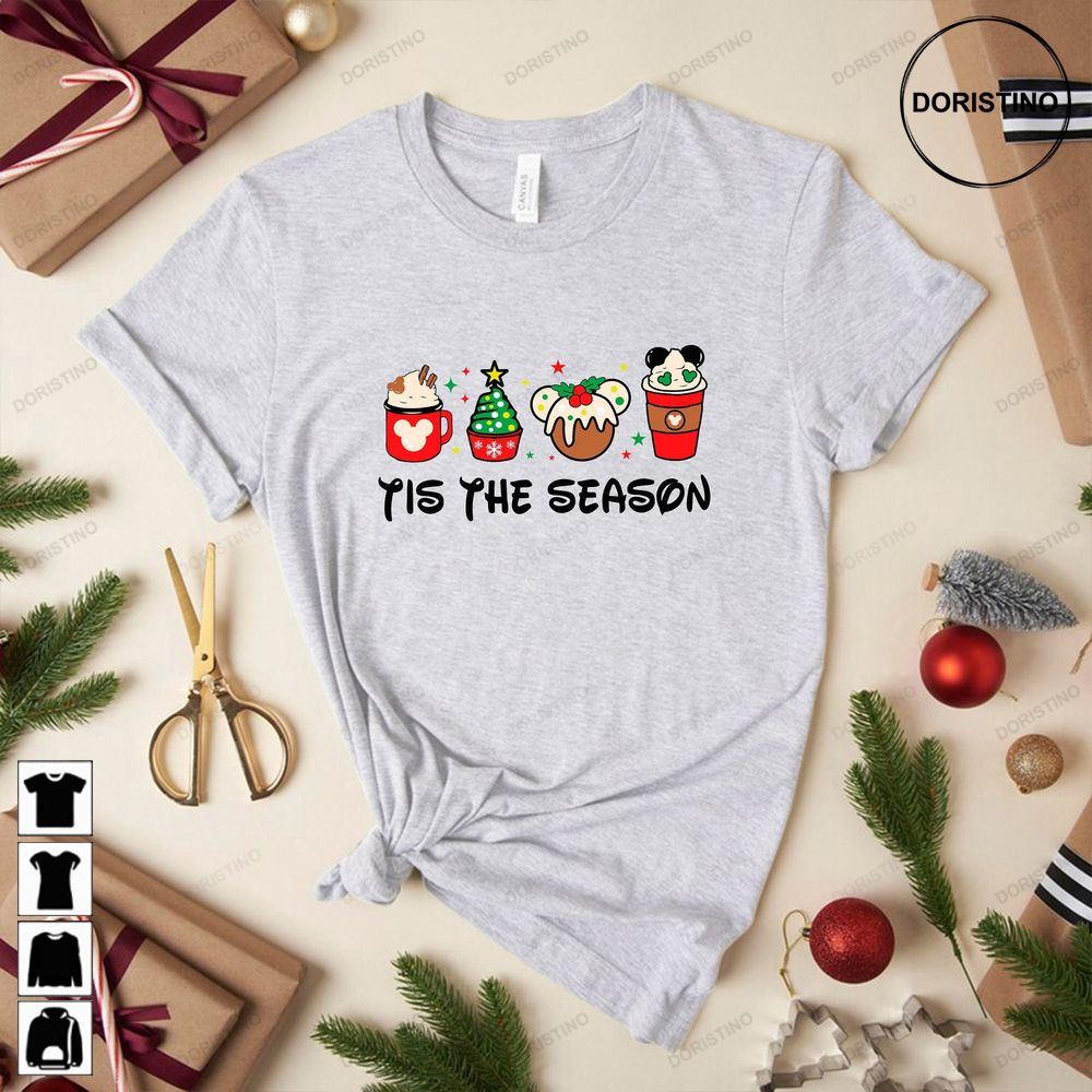 Tis The Season Mickey Disney Christmas Tis The Season Merry Christmas Cute Winter Awesome Shirts