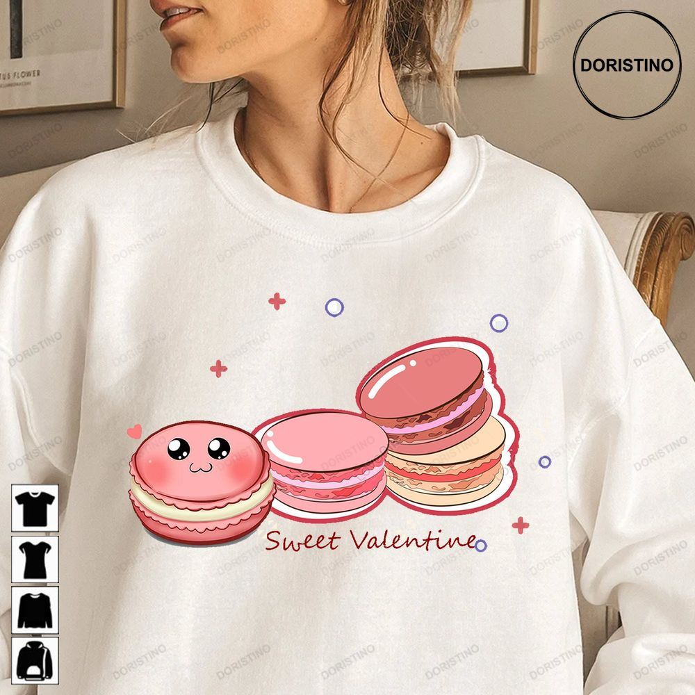 Valentines Day Heart Macaron Valentines Day Macaron Valentines Day Valentines Day Valentines Crewneck Trending Style