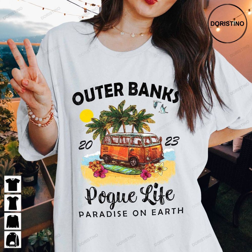 Vintage Outer Banks Pogue Life 2023 Paradise On Earth Obx3 Jj Maybank North Carolina Tee Poguelandia Limited Edition T-shirts