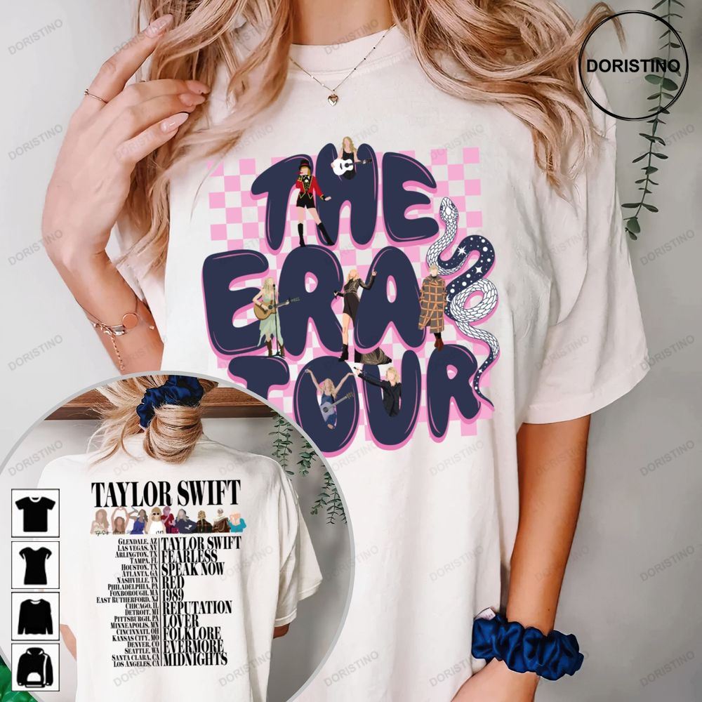 Vintage The Eras Tour Vintage 2 Side Taylor's Version The Eras Tour 2023 Swiftie Fan Taylor The Eras Tour Limited Edition T-shirts