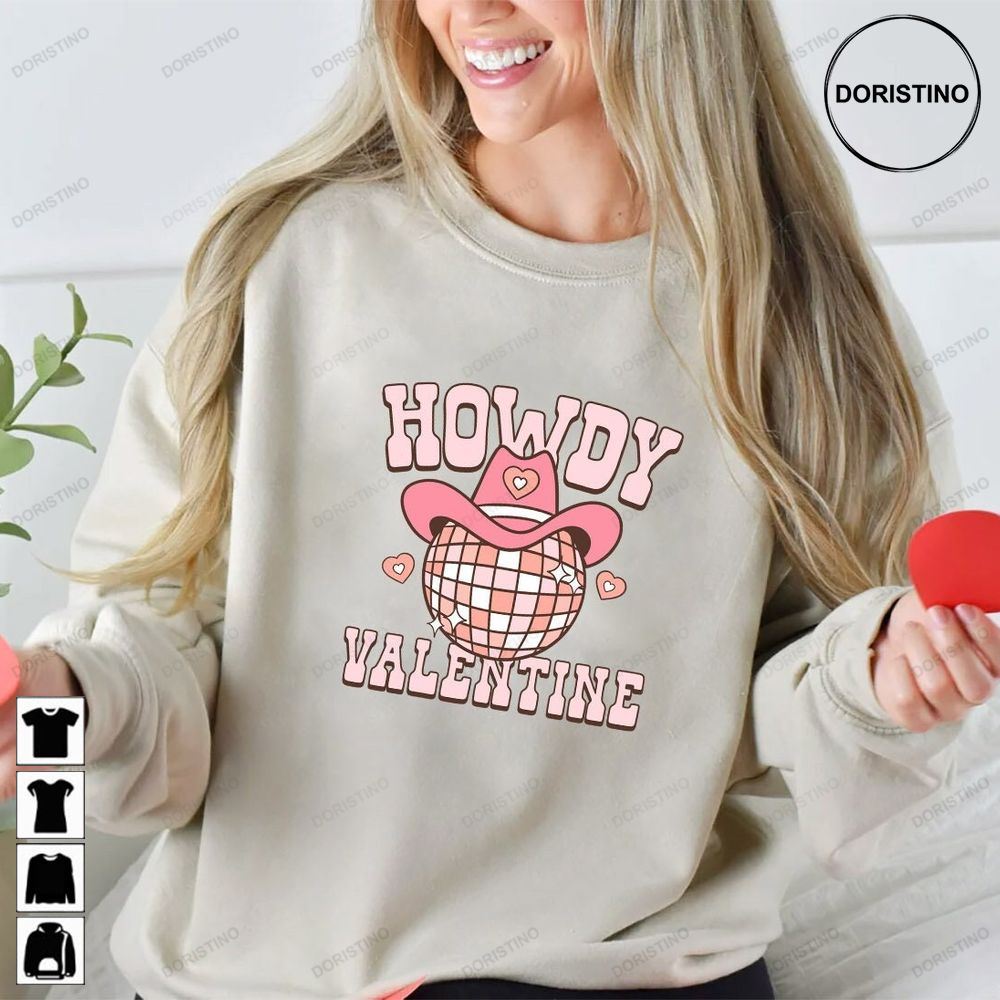 Western Howdy Valentine Disco Ball Western Valentine Cowboy Valentine Cowgirl Valentine Day Limited Edition T-shirts
