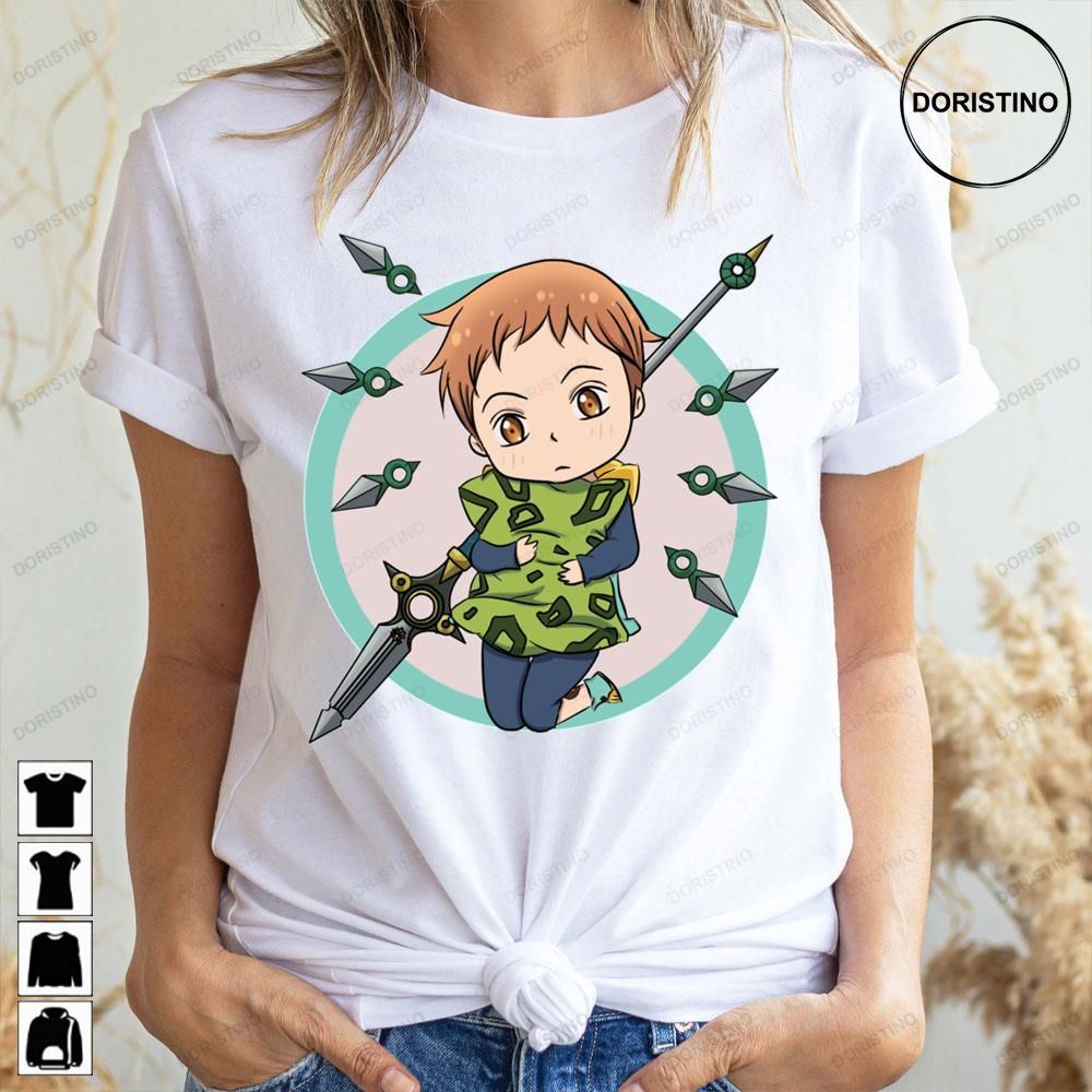 King The Seven Deadly Sins Chibi Art Limited Edition T-shirts
