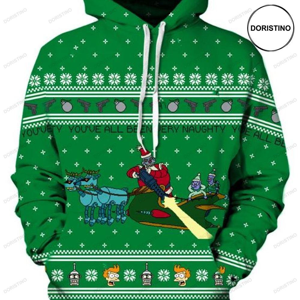 Robot Santa Funny Christmas And Ped Limited Edition 3d Hoodie