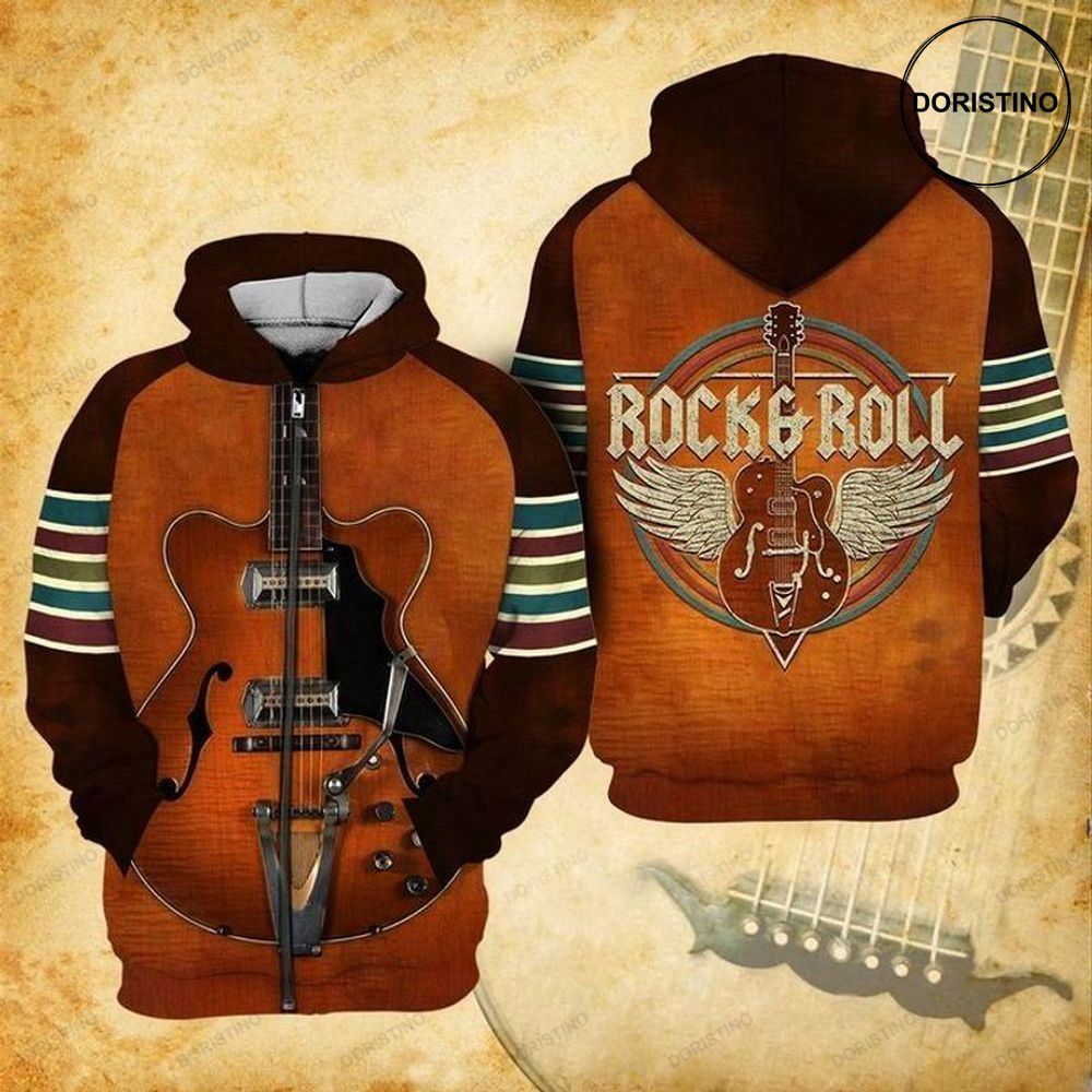 Rock And Roll Guitar Limited Edition 3d Hoodie