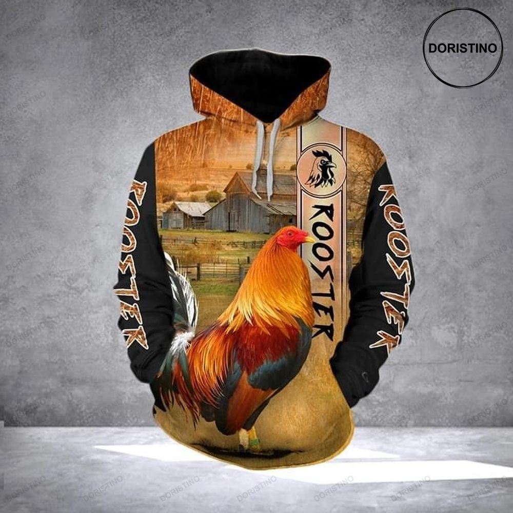 Rooster Farm Awesome 3D Hoodie