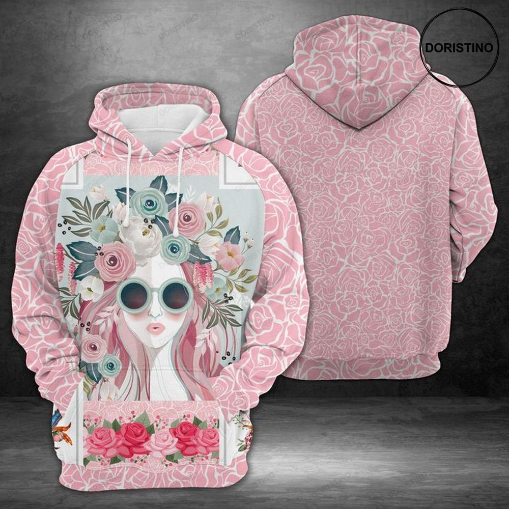 Rose Girl Awesome 3D Hoodie