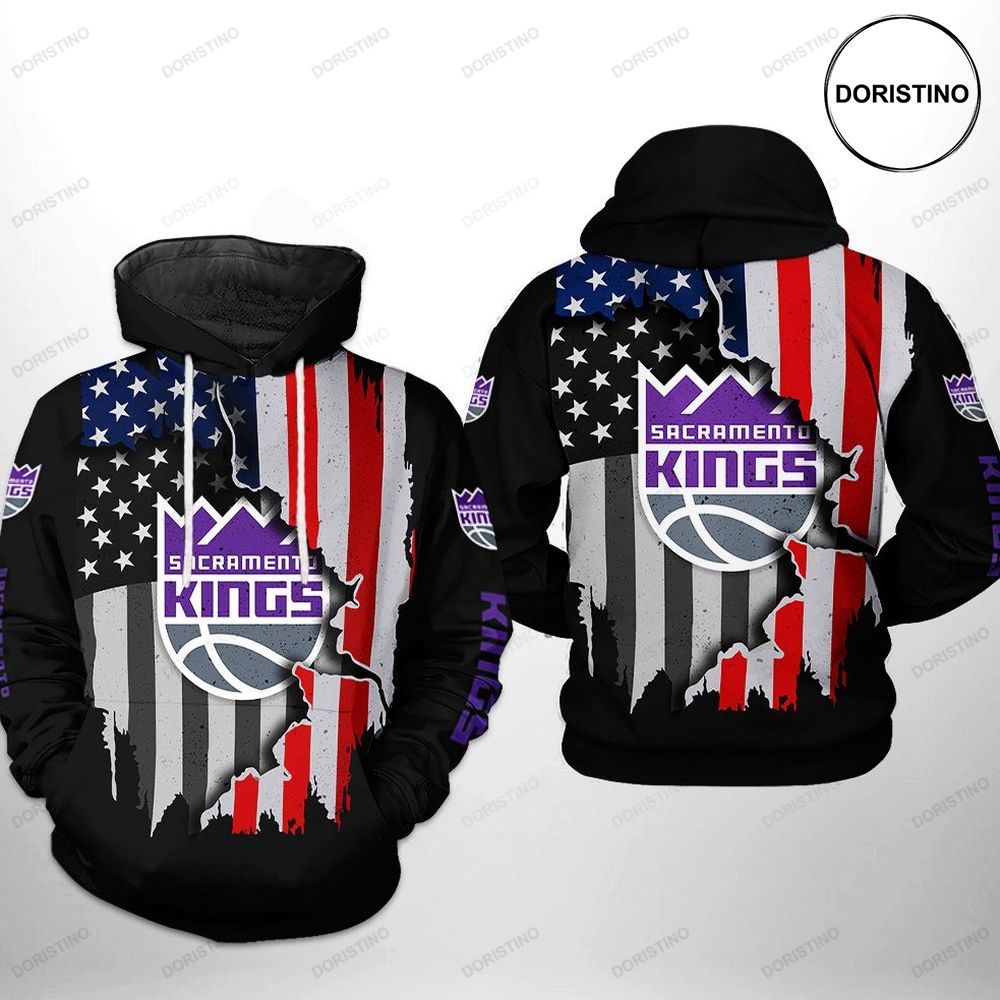 Sacramento Kings Nba Us Flag Team Limited Edition 3d Hoodie