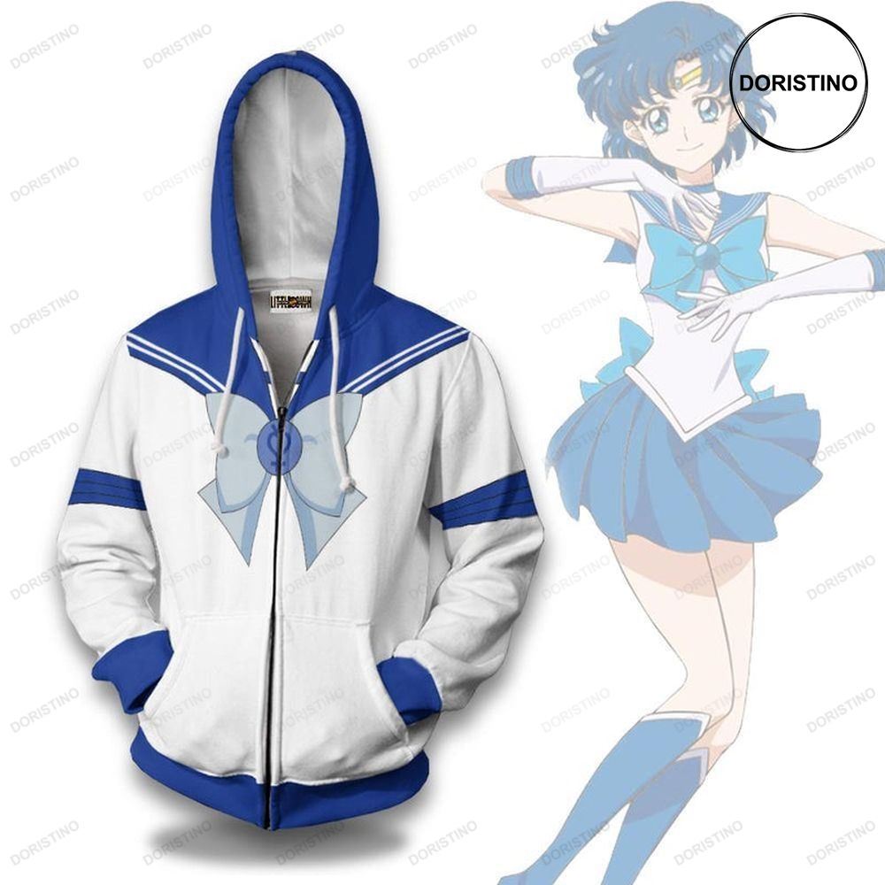 Sailor Mercury Sailor Moon Amine Casual Awesome 3D Hoodie