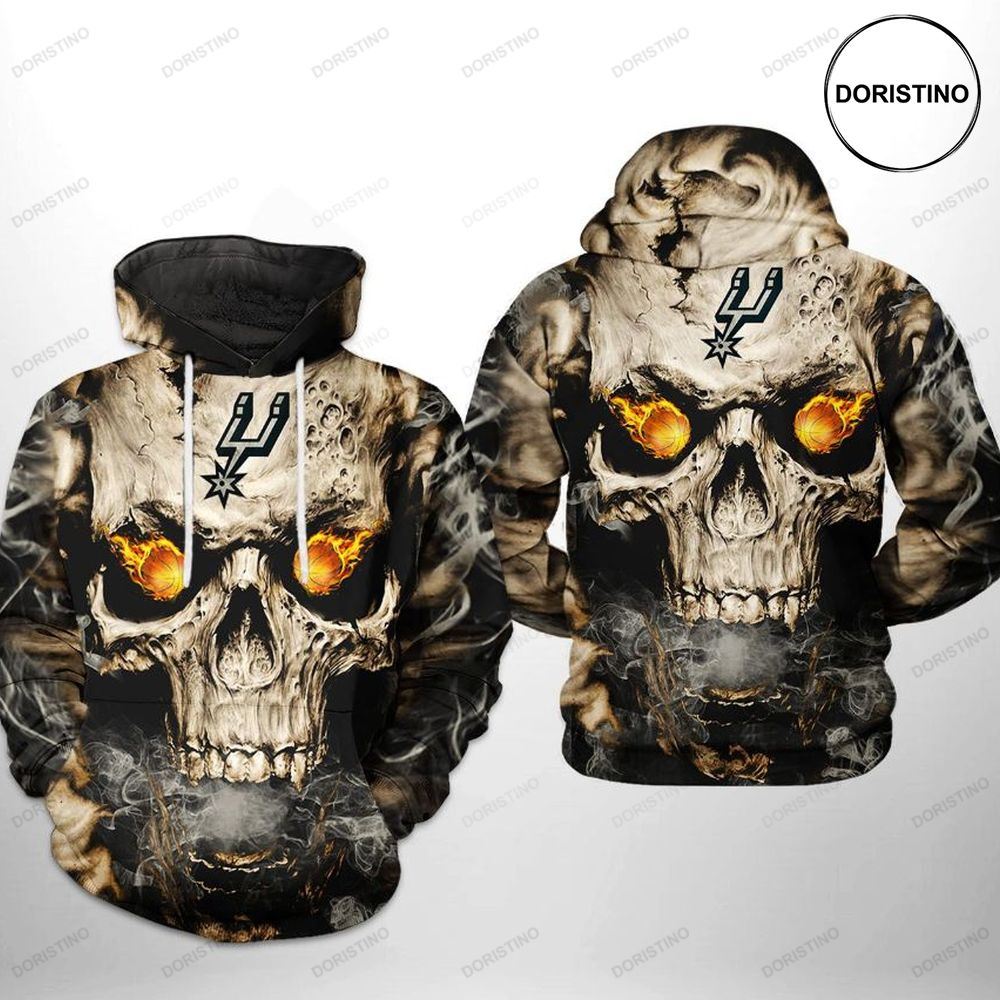 San Antonio Spurs Nba Skull Limited Edition 3d Hoodie
