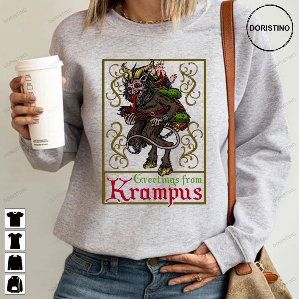 Greetings From Krampus Christmas Devil 2 Doristino Limited Edition T-shirts