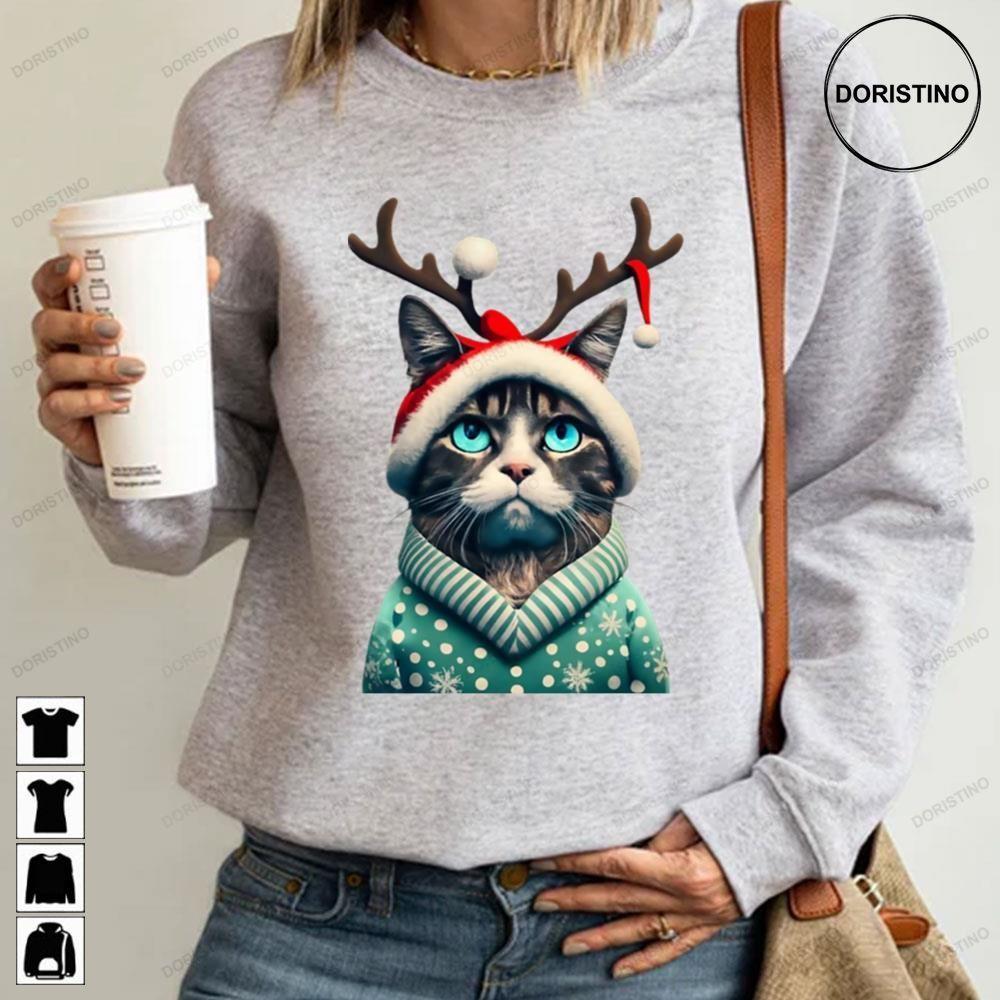 Grumpy Christmas Cat Christmas Cat 2024 2 Doristino Awesome Shirts