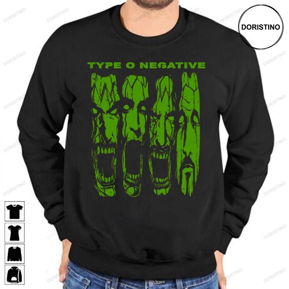 Green Face Type O Negative Awesome Shirts