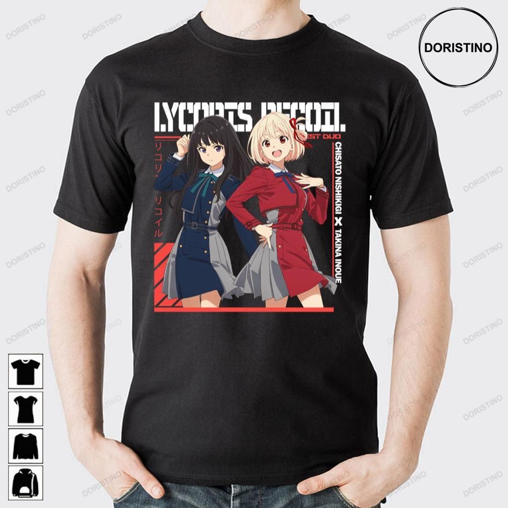 Red White Art Lycoris Recoil Awesome Shirts