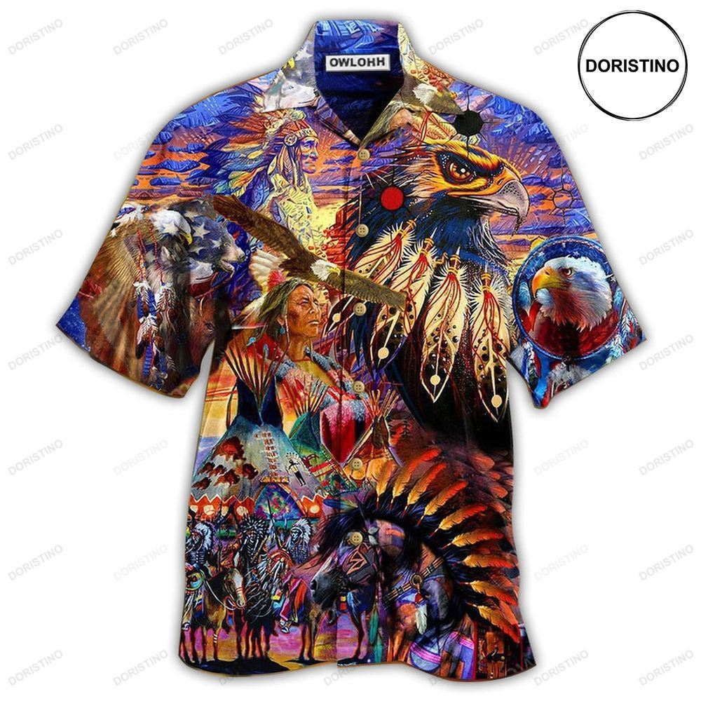 Native Eagle All My Heart Awesome Hawaiian Shirt