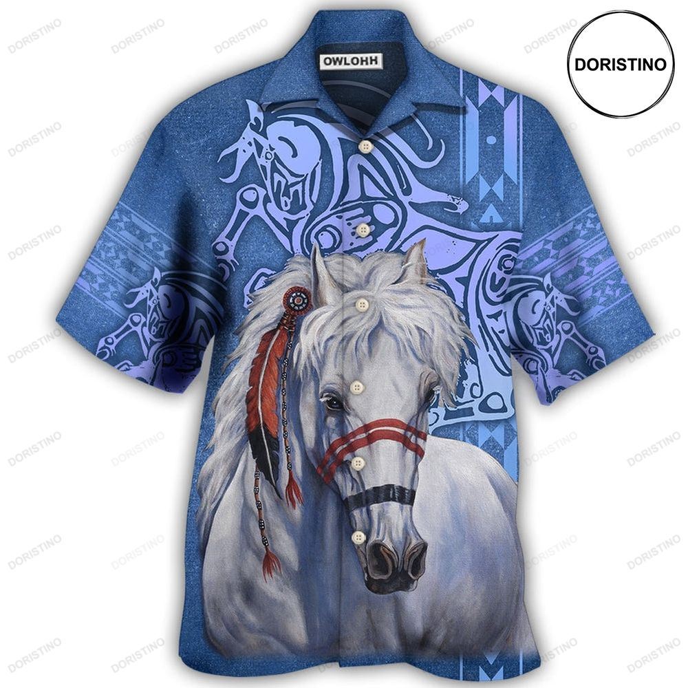 Native Love Peace Horse Hawaiian Shirt