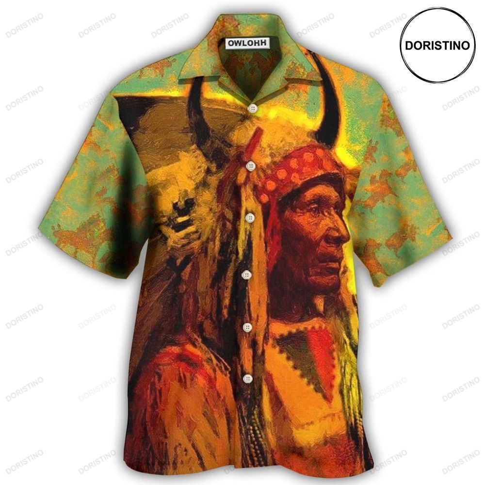 Native Love Peace Orange Awesome Hawaiian Shirt