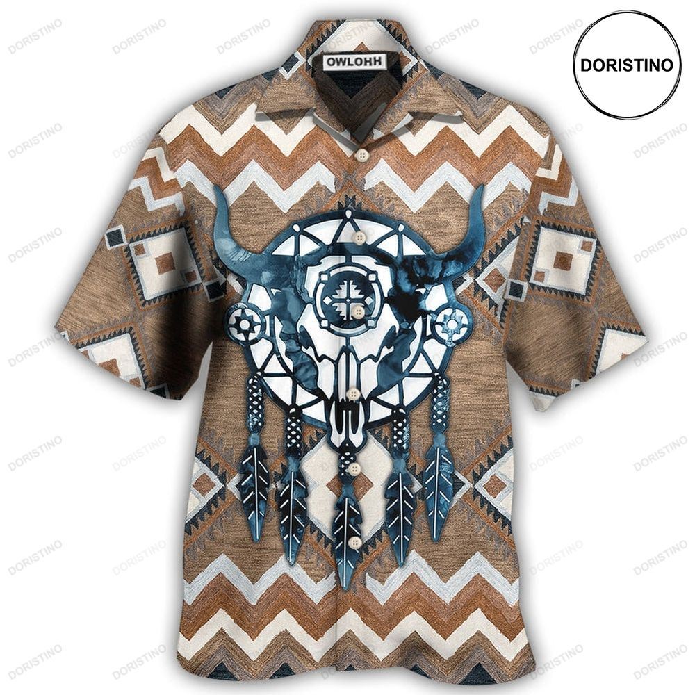 Native Love Peace Skull Dreamcather Hawaiian Shirt