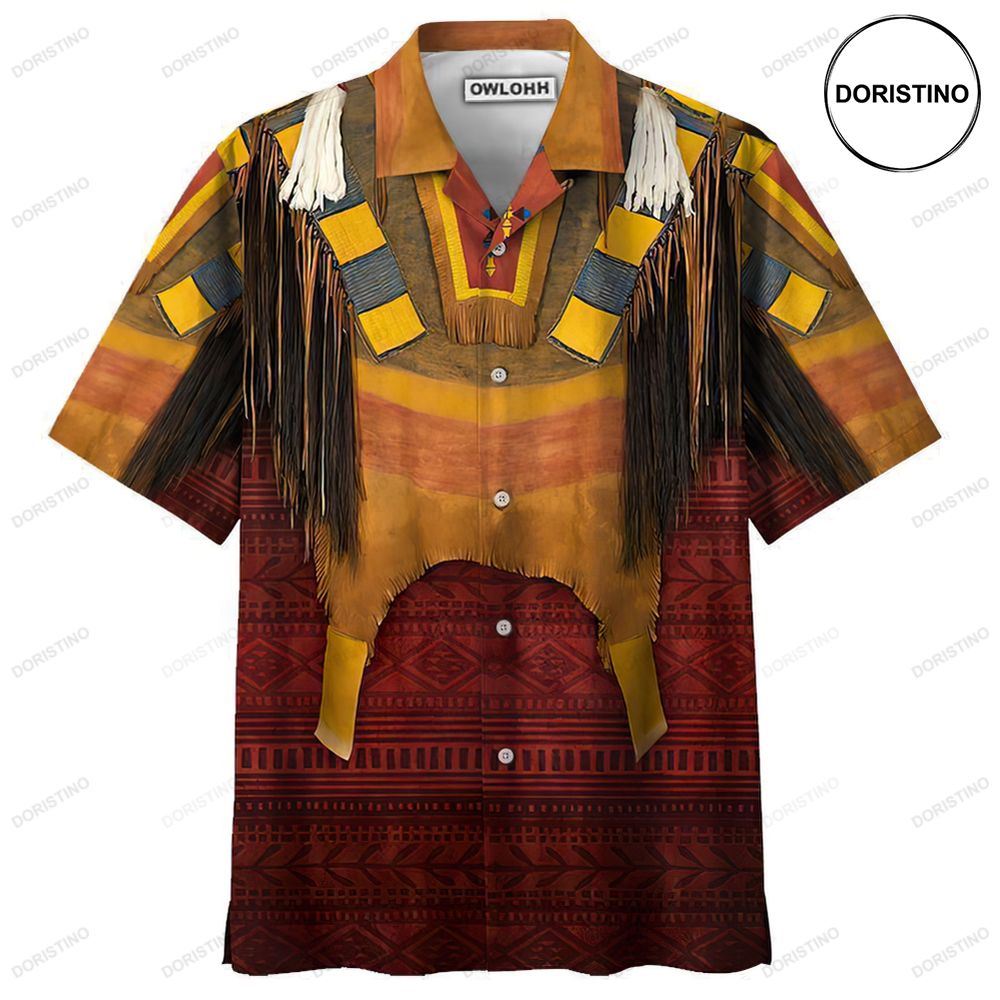 Native Love Peace Yellow Hawaiian Shirt