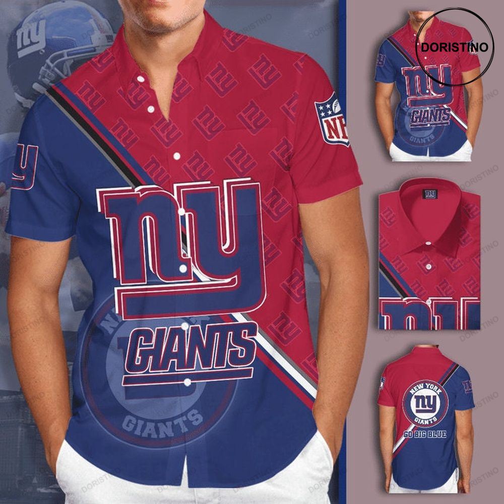 New York Giants Short Sleeve Hgi042 Hawaiian Shirt