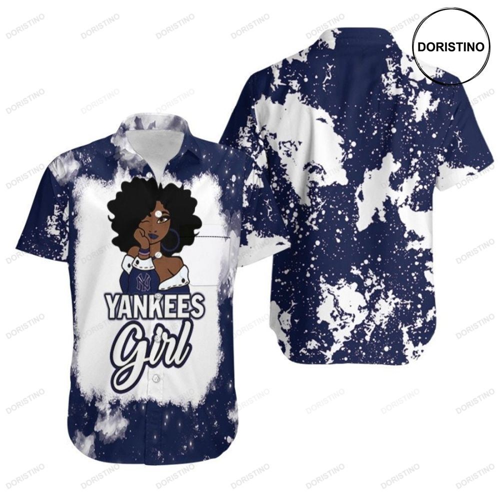 New York Yankees Girl African Girl Mlb Team Allover Design Gift For New York Yankees Fans Limited Edition Hawaiian Shirt