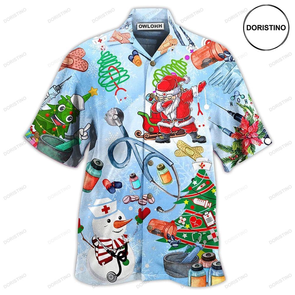 Nurse Love Xmas Tree Awesome Hawaiian Shirt