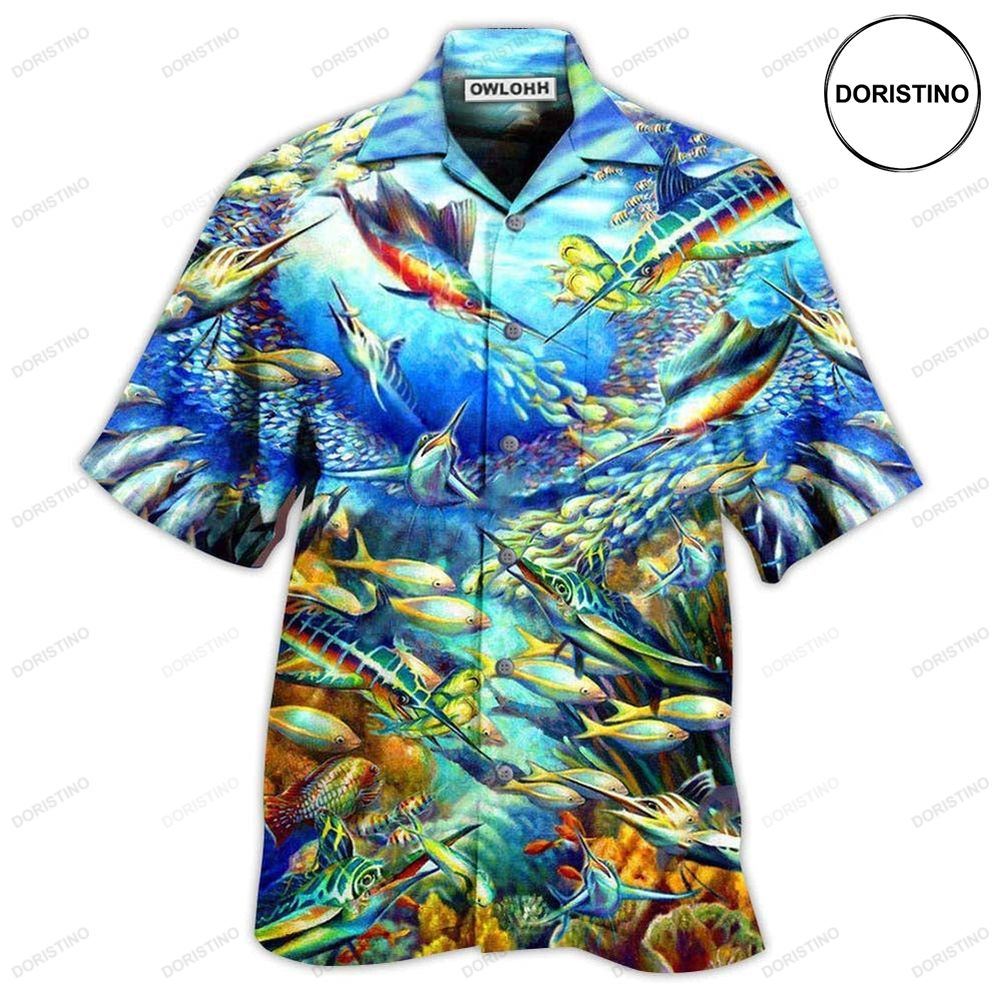 Ocean Marine Biology Swordfish Hawaiian Shirt
