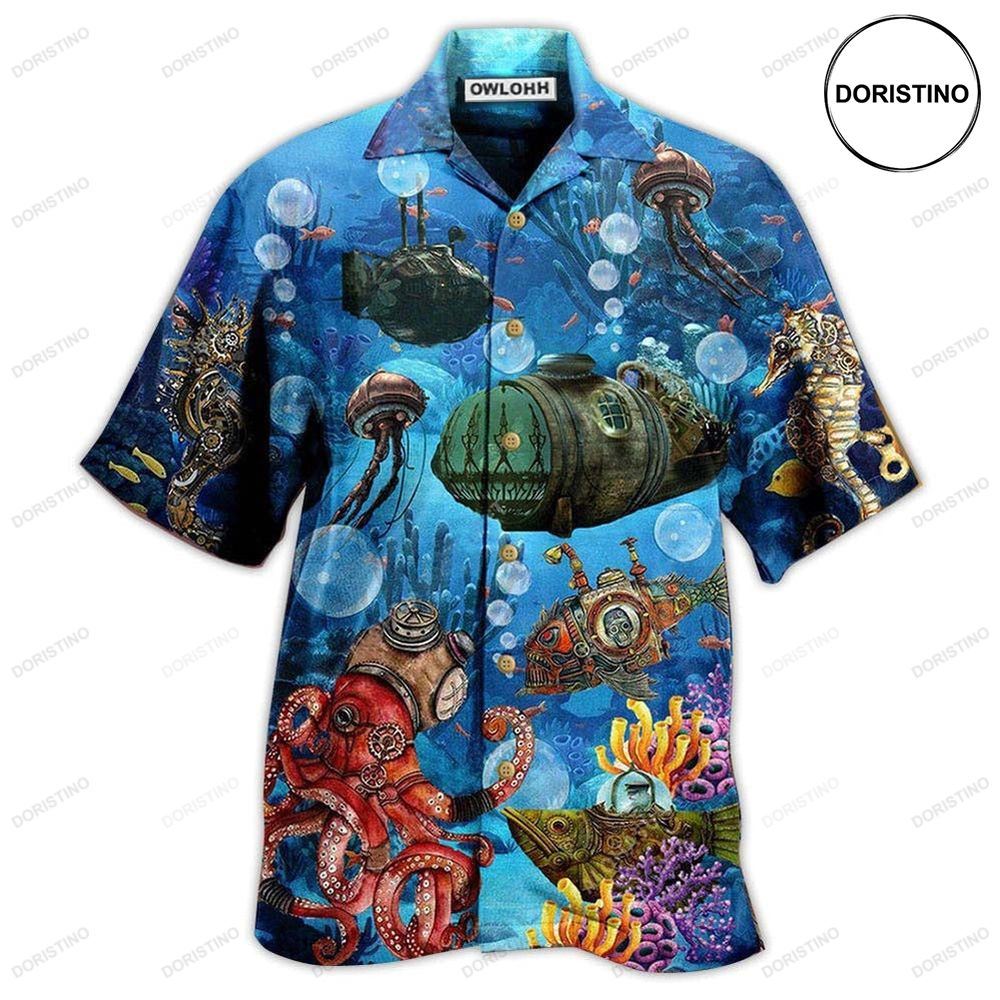 Ocean Steampunk Undersea World Awesome Hawaiian Shirt