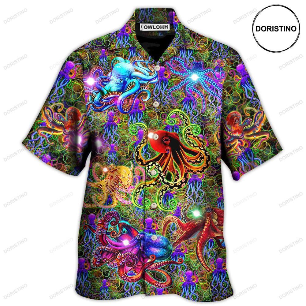 Octopus Life Is Better With An Octopus Fullcolor Nice Awesome Hawaiian Shirt