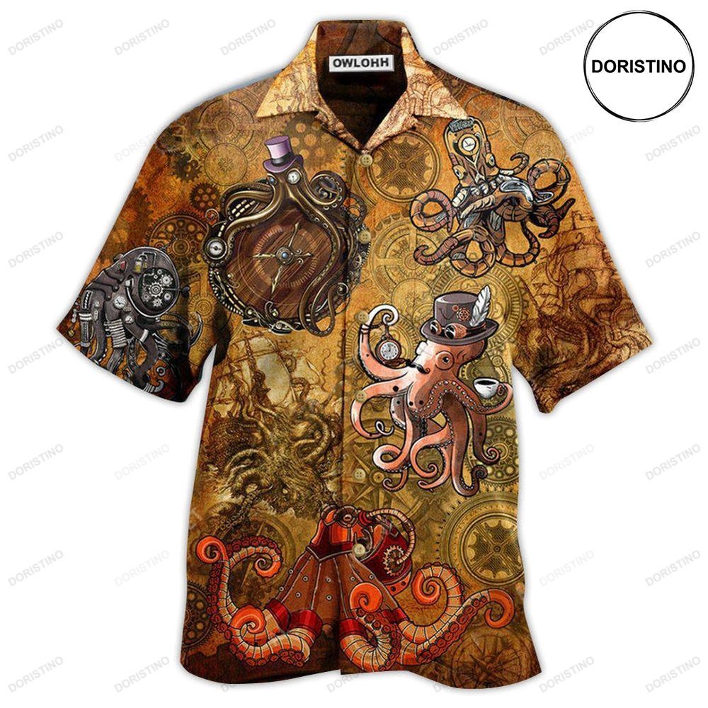 Octopus Steampunk Vintage Awesome Hawaiian Shirt