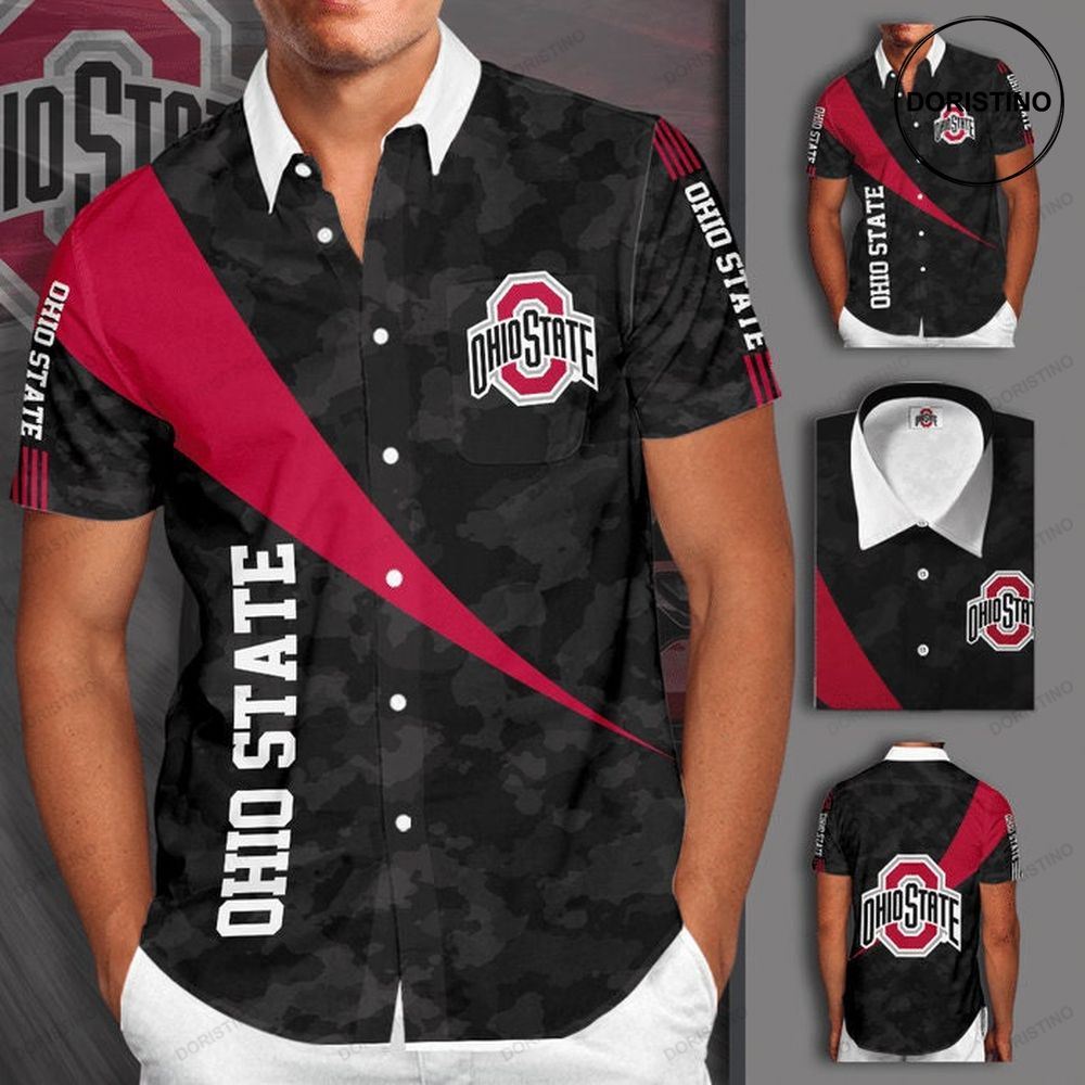 Ohio State Buckeyes Short Sleeve Hgi179 Hawaiian Shirt